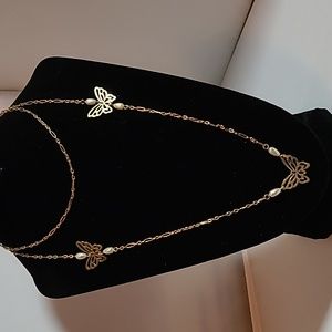 Vintage 1980's Necklace Butterfly